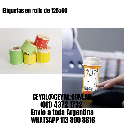 Etiquetas en rollo de 125×60