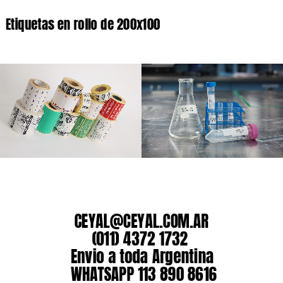 Etiquetas en rollo de 200×100
