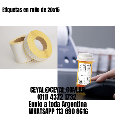 Etiquetas en rollo de 20×15