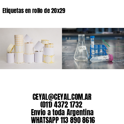 Etiquetas en rollo de 20×29