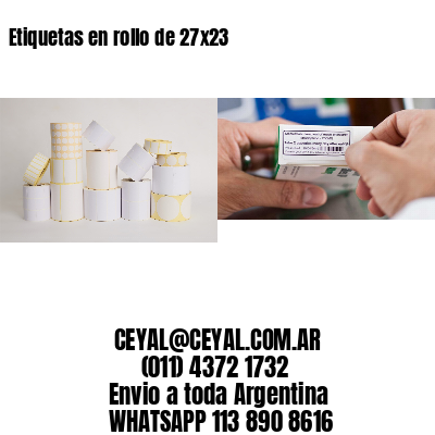 Etiquetas en rollo de 27×23