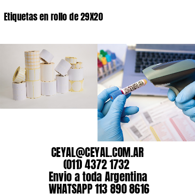 Etiquetas en rollo de 29X20