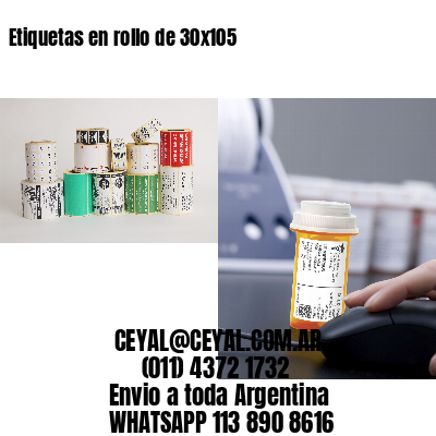 Etiquetas en rollo de 30×105