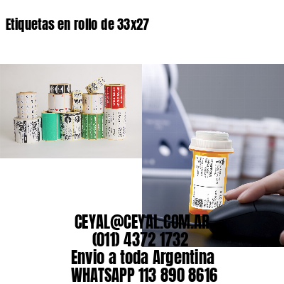 Etiquetas en rollo de 33×27