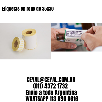 Etiquetas en rollo de 35×30