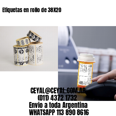 Etiquetas en rollo de 38X20