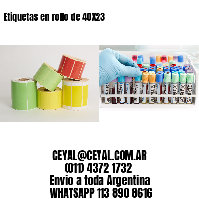 Etiquetas en rollo de 40X23