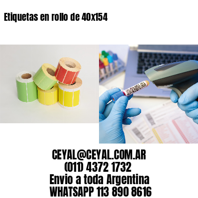 Etiquetas en rollo de 40×154