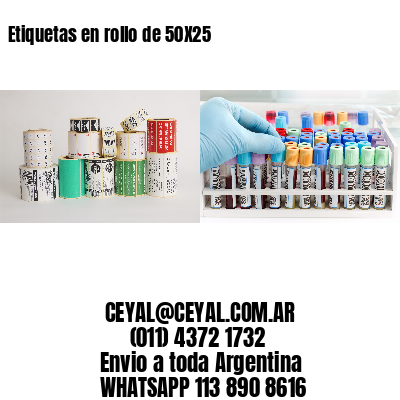 Etiquetas en rollo de 50X25