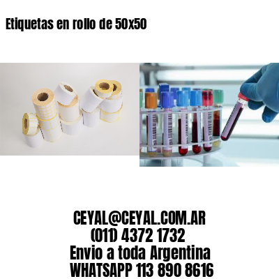 Etiquetas en rollo de 50×50