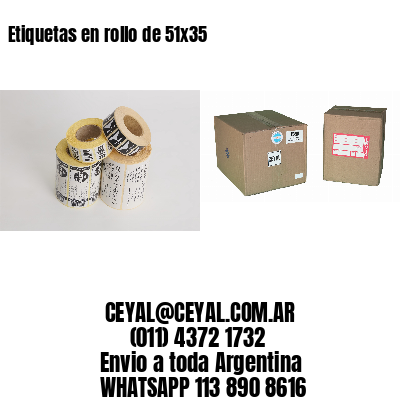 Etiquetas en rollo de 51×35