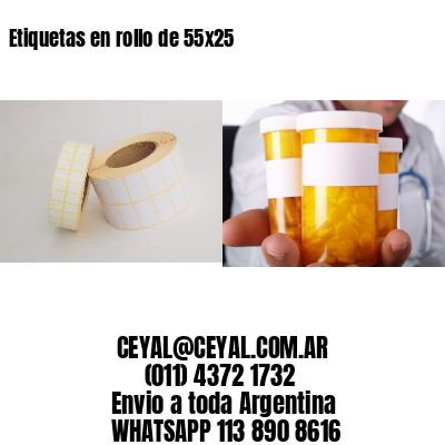 Etiquetas en rollo de 55×25