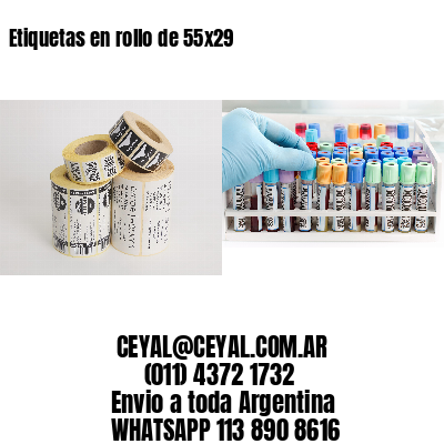 Etiquetas en rollo de 55×29