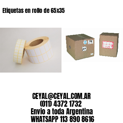 Etiquetas en rollo de 65×35