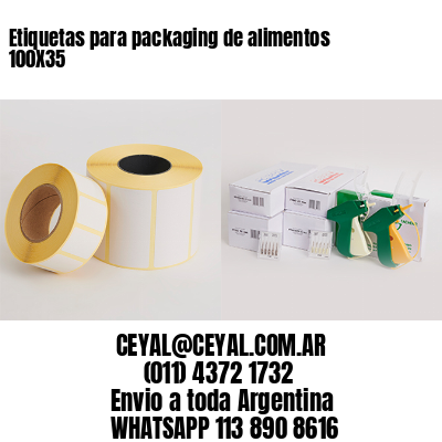 Etiquetas para packaging de alimentos 100X35