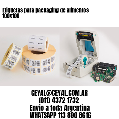 Etiquetas para packaging de alimentos 100×100