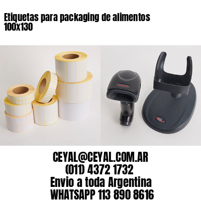 Etiquetas para packaging de alimentos 100×130
