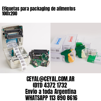 Etiquetas para packaging de alimentos 100×200