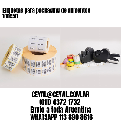 Etiquetas para packaging de alimentos 100×50
