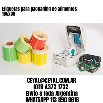 Etiquetas para packaging de alimentos 105×30