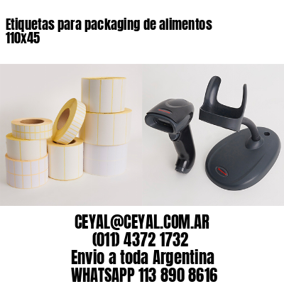 Etiquetas para packaging de alimentos 110×45