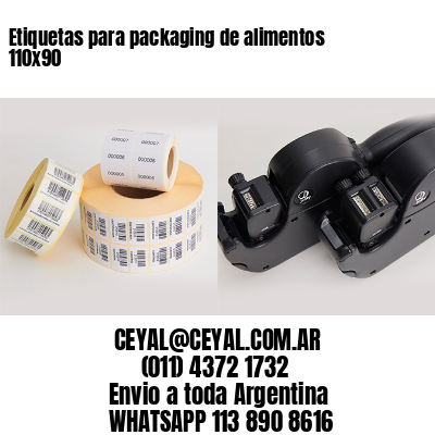 Etiquetas para packaging de alimentos 110×90
