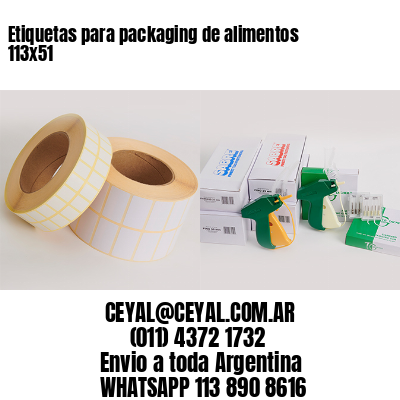 Etiquetas para packaging de alimentos 113×51