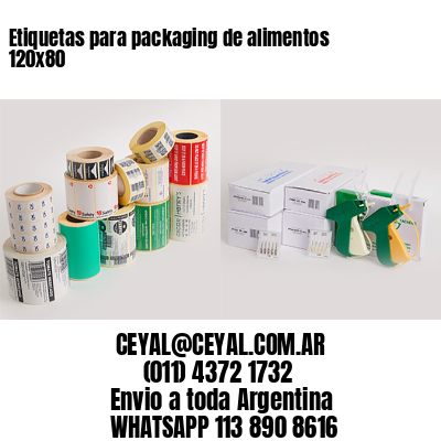 Etiquetas para packaging de alimentos 120×80