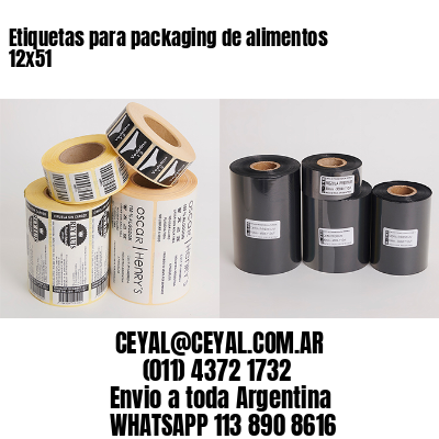 Etiquetas para packaging de alimentos 12×51
