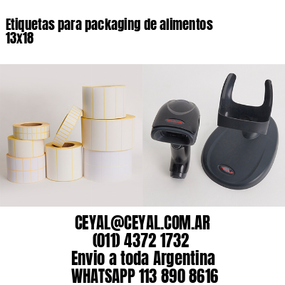 Etiquetas para packaging de alimentos 13×18