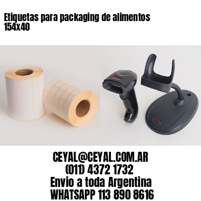 Etiquetas para packaging de alimentos 154×40