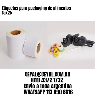 Etiquetas para packaging de alimentos 15×25
