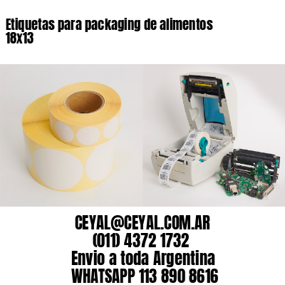 Etiquetas para packaging de alimentos 18×13
