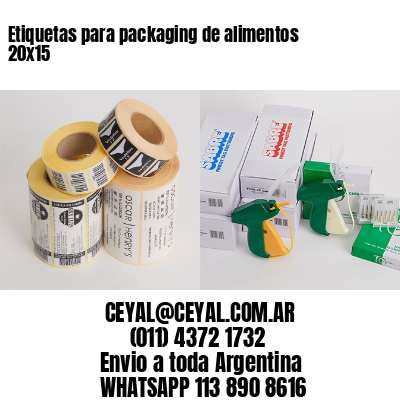 Etiquetas para packaging de alimentos 20×15