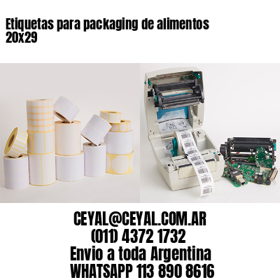 Etiquetas para packaging de alimentos 20×29