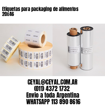 Etiquetas para packaging de alimentos 20×46