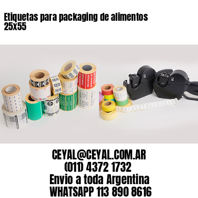 Etiquetas para packaging de alimentos 25×55