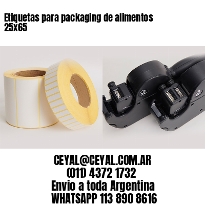 Etiquetas para packaging de alimentos 25×65