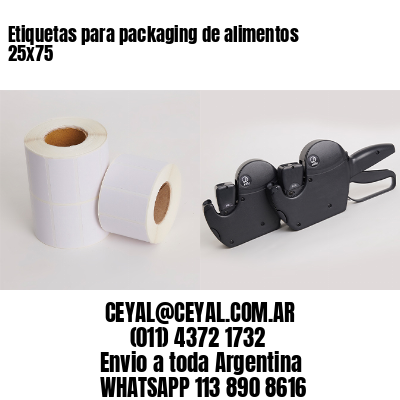 Etiquetas para packaging de alimentos 25×75