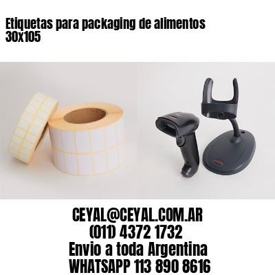 Etiquetas para packaging de alimentos 30×105
