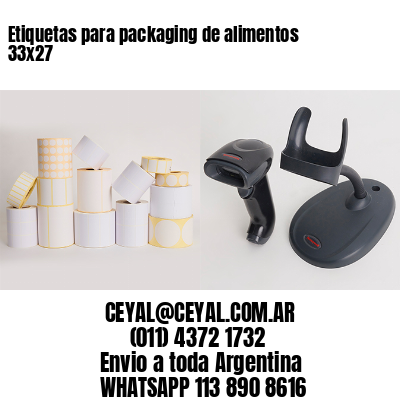 Etiquetas para packaging de alimentos 33×27