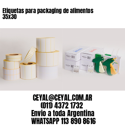 Etiquetas para packaging de alimentos 35×30