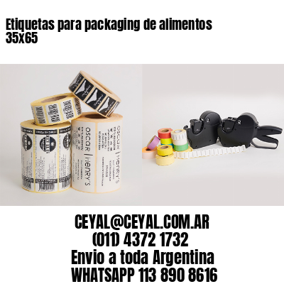Etiquetas para packaging de alimentos 35×65