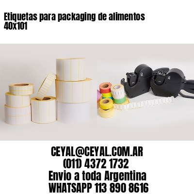 Etiquetas para packaging de alimentos 40×101