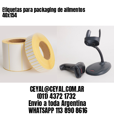 Etiquetas para packaging de alimentos 40×154