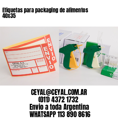 Etiquetas para packaging de alimentos 40×35