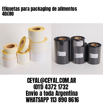 Etiquetas para packaging de alimentos 40×80