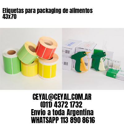 Etiquetas para packaging de alimentos 43×70