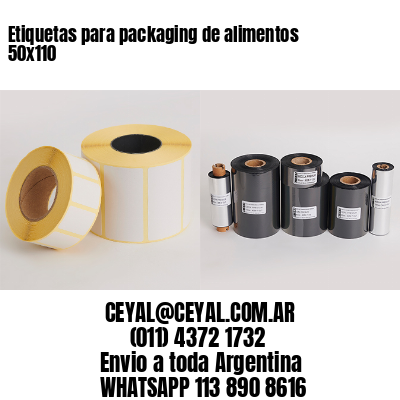 Etiquetas para packaging de alimentos 50×110