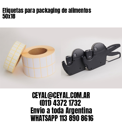 Etiquetas para packaging de alimentos 50×18